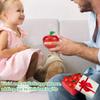 DOERDO 12pcs Red Apple Container Fruit Candy Box Plastic Bobbing Apples Christmas Tree Decorations, 2.4"x2.4" view 4