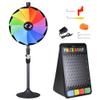 WinSpin 24 Inch Spinning Wheel Dual Use 12 Slots Prize Wheel with 41x25 Prize Drop Game Board w/LED Light for Home Party view 1