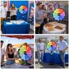WinSpin 24 Inch Spinning Wheel Dual Use 12 Slots Prize Wheel with 41x25 Prize Drop Game Board w/LED Light for Home Party view 3