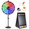 WinSpin 36 Inches Spinning Wheel Dual Use 18 Slots Prize Wheel & 41x25 Prize Drop Game Board with LED Light for Tradeshow, Party view 1