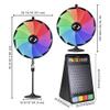 WinSpin 36 Inches Spinning Wheel Dual Use 18 Slots Prize Wheel & 41x25 Prize Drop Game Board with LED Light for Tradeshow, Party view 4