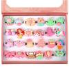 OSDUE Little Girl Adjustable Rings Toys, 24 PCS Duplicate-Free Boxed Play Ring for Kids, Girls Pretend Play and Dress Up Rings for Girls 3-12 Years Old Birthday Holiday Gifts view 1