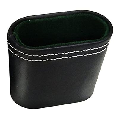Leather Dice Cup Black Leather Dice Shaker Cup Without Dice Quiet Shaking Portable Dice Cup for Bar KTV Poker Liars Dice Party Games