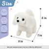 Hopearl Walking Dog Bichon Interactive Electronic Pet Plush Toy Puppy Woof and Moving Animated Nodding Head Gifts for Toddlers Birthday, White, 7'' view 3