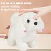 Hopearl Walking Dog Bichon Interactive Electronic Pet Plush Toy Puppy Woof and Moving Animated Nodding Head Gifts for Toddlers Birthday, White, 7'' view 4