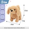 Hopearl Walking Dog Golden Retriever Interactive Electronic Pet Plush Toy Puppy Woof and Moving Animated Nodding Head Gifts for Toddlers Birthday, Brown, 7'' view 2