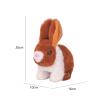 B Baosity Electric Rabbit Toys Plush Toy, Stuffed Animal Wiggling Ears, Realistic, Early Education for Easter Holiday Kids Toy, Brown White view 4