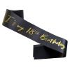 18th Birthday Sash, Black Satin Soft Sashes with Gold Foil Letter, It's My 18th Birthday Sash Decorations Gifts for Girls or Boy Happy 18th Birthday Party Favor Supplies view 1