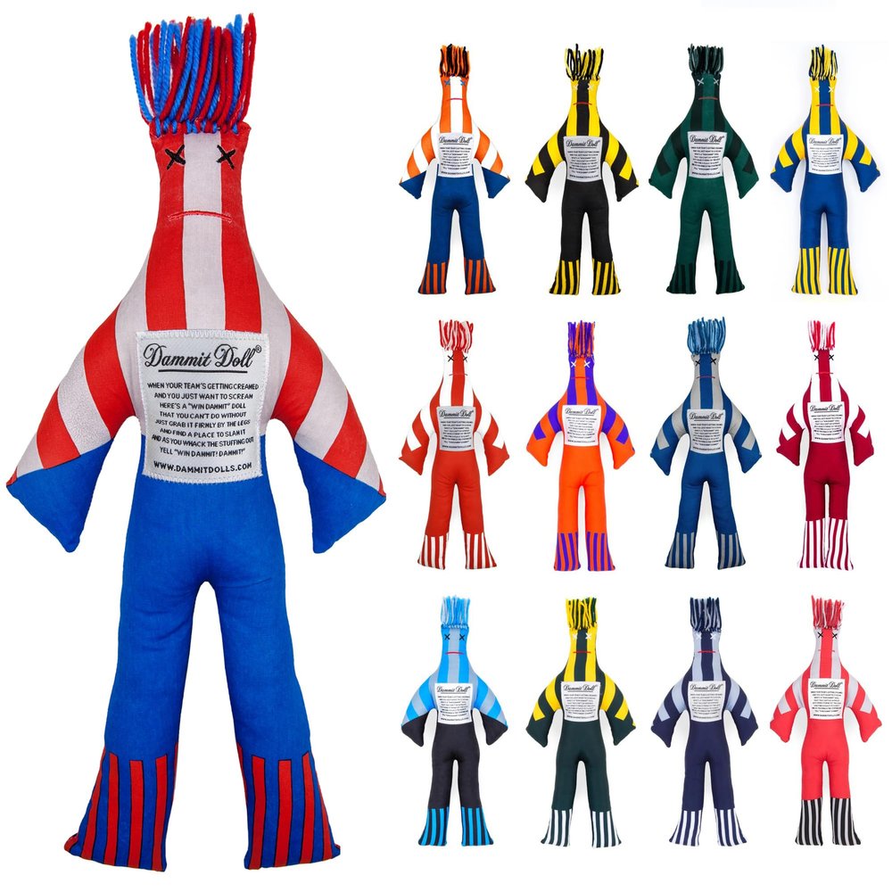 Dammit Doll - Funny Stress Relief Gag Gift, Random Color - for Anger & Frustration Relief - White Elephant or Emotional Support Doll for Adults & Women - 1 Count, Sports