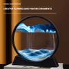 12 Inche Flowing Sand Painting Moving Sand Art Picture with Round Glass Deep sea Sand Art for Home Ornament Desktop Art Bookshelves Decoration view 3
