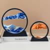 12 Inche Flowing Sand Painting Moving Sand Art Picture with Round Glass Deep sea Sand Art for Home Ornament Desktop Art Bookshelves Decoration view 4