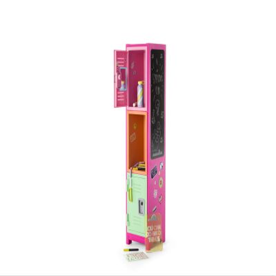 American Girl Truly Me 18-inch Doll Colorful Cubbies Locker Playset with Fold-out Hook and Real Chalkboard, For Ages 6+