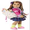 American Girl Truly Me 18-inch Doll Star Student Backpack Playset with Doll Tablet & Reversible Screens, For Ages 6+ view 2