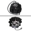 ENHANCE DND Metal Dice Set - 7pc Polyhedral Dice with 2-in-1 Vegan Leather Bag and Tray, Solid Metal Set for Dungeons and Dragons, Pathfinder, More RPGs (Collector's Edition Black) view 3