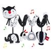 ORZIZRO Car Seat Toys, High Contrast Black and White Toy for Infants 0-3 6 12 Months, Musical Black Fox Carseat Toys Stroller Toy for Babies Newborns view 1