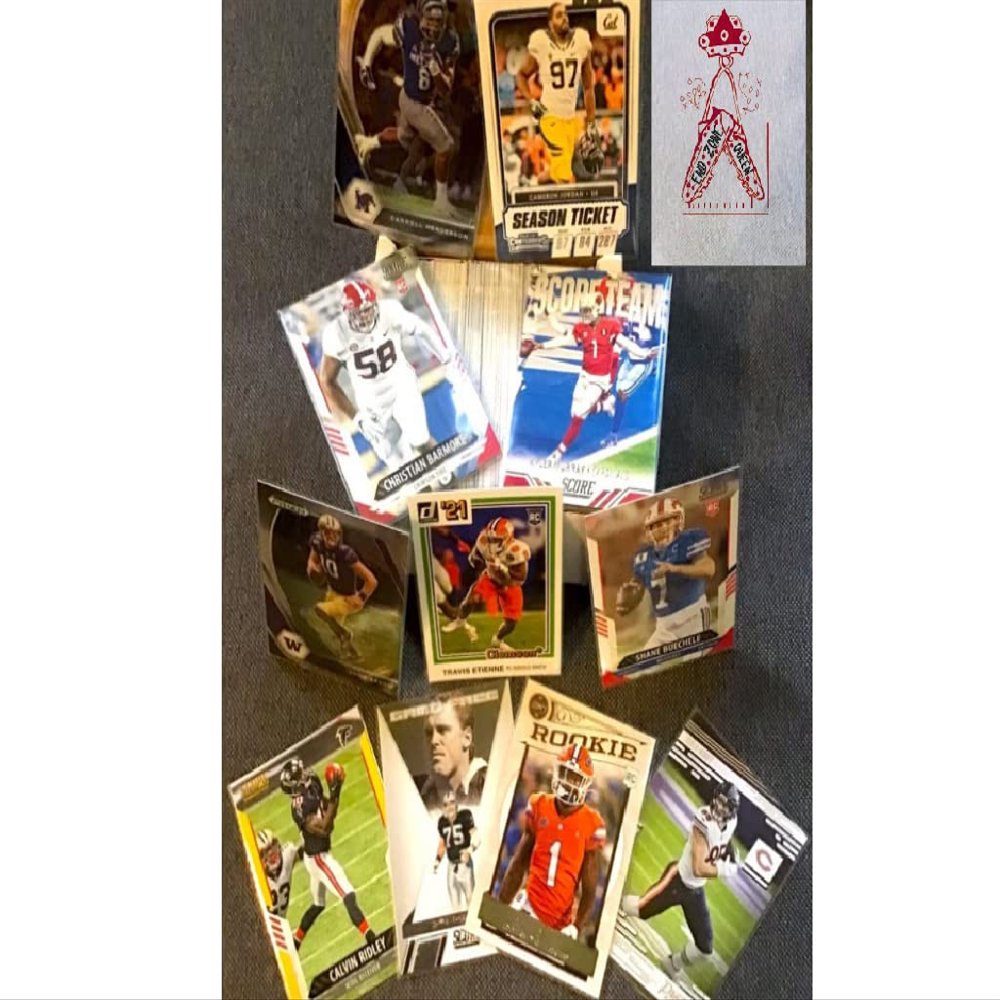 Assorted Set of 100 Football Trading Cards-New Era New Condition-Includes 1 Authentic Relic or Autograph Card