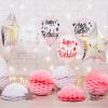 Estune 60 Sheets Happy Birthday Balloons Stickers Birthday Party Supplies Clear Bobo Balloon Stickers Gift Decoration Decals for DIY School Party Supplies, Gold Black view 4