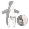 Miunana 13-15 Inch Baby Doll Clothes Elephant Jumpsuit Outfit 1pcs for New One Year Old 15 Inch Small Baby Doll Clothes Grey and White Doll Pajamas Clothes view 2