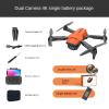 A6 Dual Camera Obstacle Avoidance Folding Drone (orange) view 2