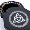Silver Celtic Knot Dice Tray + Black Red Hollow Orb Dice view 2
