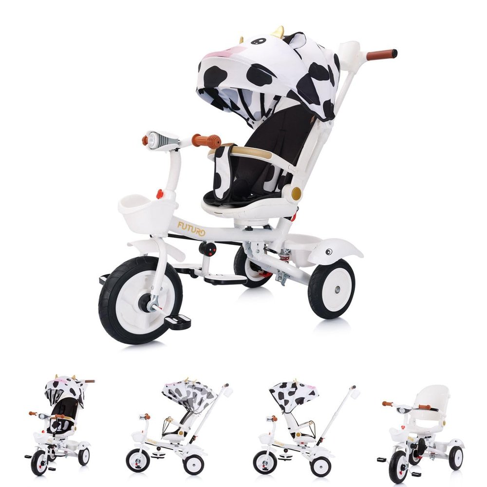 Chipolino Futuro 2 in 1 Folding Tricycle Cup Holder Music Light Colour Schwarz Wei