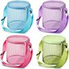 CDLV 4 Pack Beach Bags for Kids, Beach Mesh Shell Bag with Adjustable Straps and Zipper for Picking Up Shells Beach Toys view 1