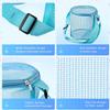 CDLV 4 Pack Beach Bags for Kids, Beach Mesh Shell Bag with Adjustable Straps and Zipper for Picking Up Shells Beach Toys view 3