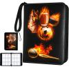 Sports Card Binder 900 Pockets, Trading Card Binder 9 Pocket with 50 Sleeves Fits 900 Sport Cards, Sports Card Holder with Zipper, Football Baseball Basketball Hockey Card Collection Storage Album view 1