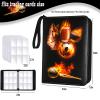 Sports Card Binder 900 Pockets, Trading Card Binder 9 Pocket with 50 Sleeves Fits 900 Sport Cards, Sports Card Holder with Zipper, Football Baseball Basketball Hockey Card Collection Storage Album view 3