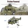 OCCAFY Military Helicopter Toy with Lights and Sound Sirens,Friction Powered Boys Army Toys,Rescue Vehicles Toys for Kids Aged 3 and Up,Best Toddler Kids Boys Gifts view 4