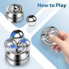 Fidget Spinner Toys,Steel Ball Orbiter Magnetic Fidget Toy,360 Rotation Office Toys Small Anxiety FID-get Sensory Toy,Students ADHD,ADD Autism,Silver view 2