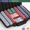 LUOBAO Poker Chips Set,500 Pcs Poker Chips for Texas Holdem ,Blackjack Poker Games,Pokeno Gambling Chips Kit Casino Chip for Texas Hold em,11.5g Clay Poker Set Briefcase,Black Jack Chips Set with Case view 2