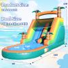 21FT Commercial Grade Inflatable Water Slides for Kids Adults, Solid PVC Heavy Duty Big Backyard Waterslide W/Airtight Splash Water Pool, Tropical Outdoor Slide Park, 950w Blower, 21x9x12ft view 2