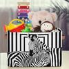 African Animal Zebra Storage Basket Cube Black White Large Toys Storage Box Bin with Handle Collapsible Closet Shelf Cloth Organizer for Nursery Bedroom,15x11x9.5 in,2 Pack view 4