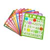 JUNWRROW Deluxe Bingo Game Set-Includes Bingo Cage,600 Colorful Bingo Chips with a Bag,100 Mixed Bingo Cards,75 Calling Balls with a Bag,Plastic Master Board-Ideal for Large Groups, Parties view 2