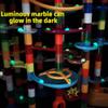 DSHMIXIA Marble Run Marble Maze Race Track with Glowing Marbles for Kids Ages 3-4-8-10 Sturdy Building Toys Kids Games Amazing Fun Gifts (Super) view 2
