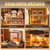 ROBOTIME Miniature House Kit DIY Mini Dollhouse with Accessories Tiny Store Making Kit with LED Light Hobby Birthday Gifts for Adults view 2