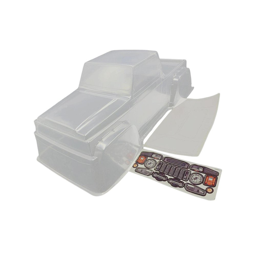Fancyes RC Clear Body RC Car Shell Cover Unpainted with Stickers for SCX10 1/10 Hobby Car Crawler Replace Parts DIY Accs