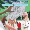 8 Pcs Big Animal Figurines Toys, Farm Realistic Plastic Animals Playset, Educational Preschool Learning Toy Playset for Kids Toddlers view 2