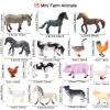 15 Pcs Mini Figures Toys Realistic Farm Animal Figurines, Plastic Learning Educational Playset Animal Themed Party Supplies Cake Topper Ornaments for Easter Egg Birthday Christmas view 2