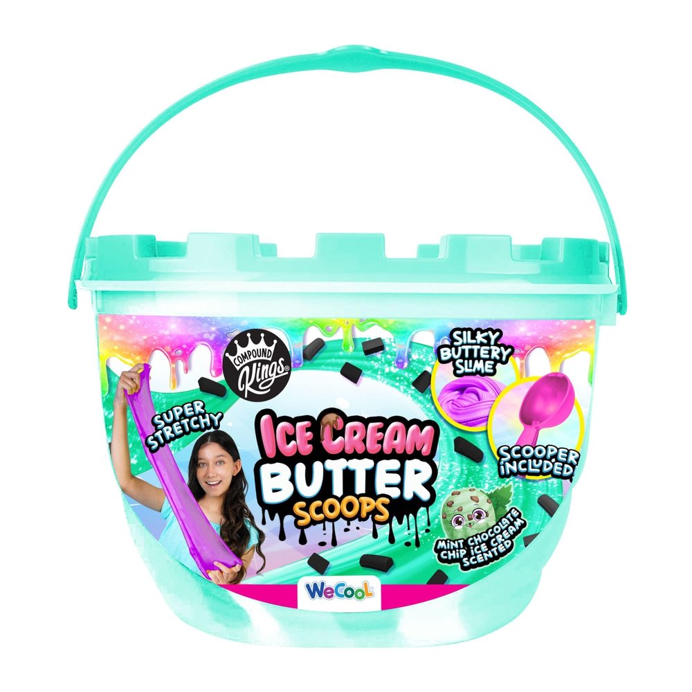 Compound Kings Ice Cream Butter Cloudz Scented Large Slime Bucket for Kids  Soft, Squishy, Non-Toxic Sensory Toy | Mint Chocolate Chip Slime Gift
