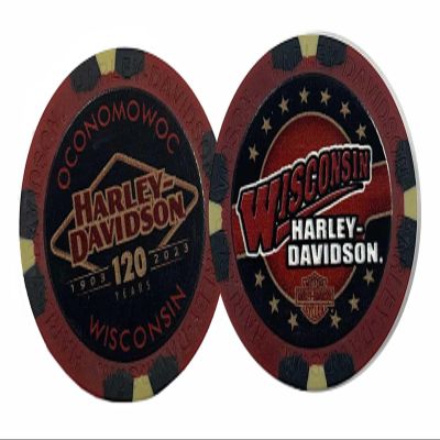 Harley-Davidson Wisconsin 120th Anniversary Poker Chip, Limited Edition One Chip