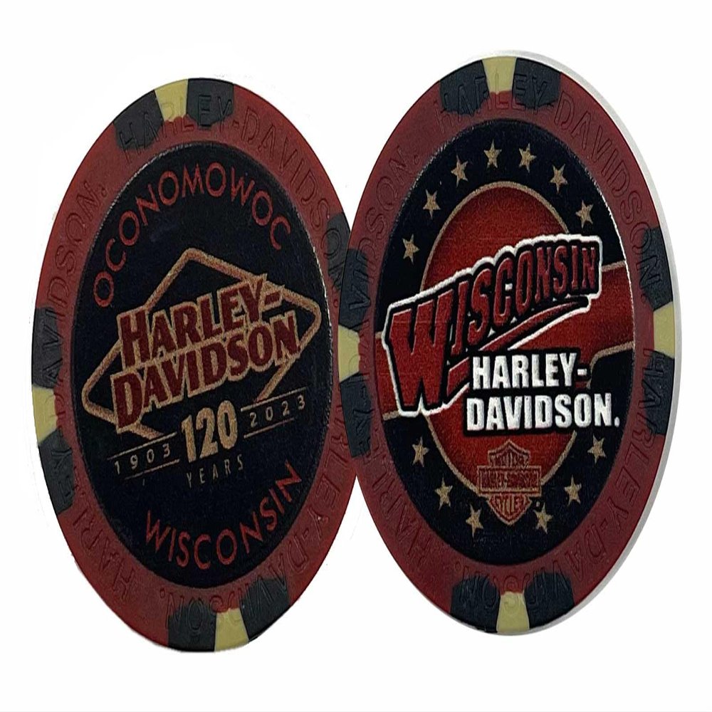 Harley-Davidson Wisconsin 120th Anniversary Poker Chip, Limited Edition One Chip