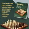 2 in 1 Magnetic Chess Set & Checkers Board Game for Adults and Kids - 15" Chess Tournament Chessboard with Magnetic Pieces - Free E-Book with Chess Puzzles view 4