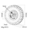 KingVal Replacement 4PCS 1.0 Beadlock Wheel Rim Tires Hex Hub 7mm with Extension Adapter Compatible with Axial SCX24 AXI00002 AXI00004 AXI00005 AXI00006 AXI90081 1/24 RC Crawler Car view 3