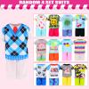 22 Pcs Mini 5 inch Doll Clothes and Accessories Including 4 Sets Fashion Dresses 4 Casual Tops and Pants Outifits 4 Swimsuits with 4 Shoes 2 Glasses 2 Shoulder Bag for 5-5.3 Inch Dolls view 3