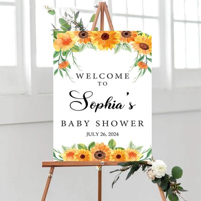 GLAVICY Personalized Baby Shower Welcome Sign, Baby Shower Decoration Customised Baby Shower Party Sign Decor, Baby Shower Sign, Yard Sign Oudoor Party #2