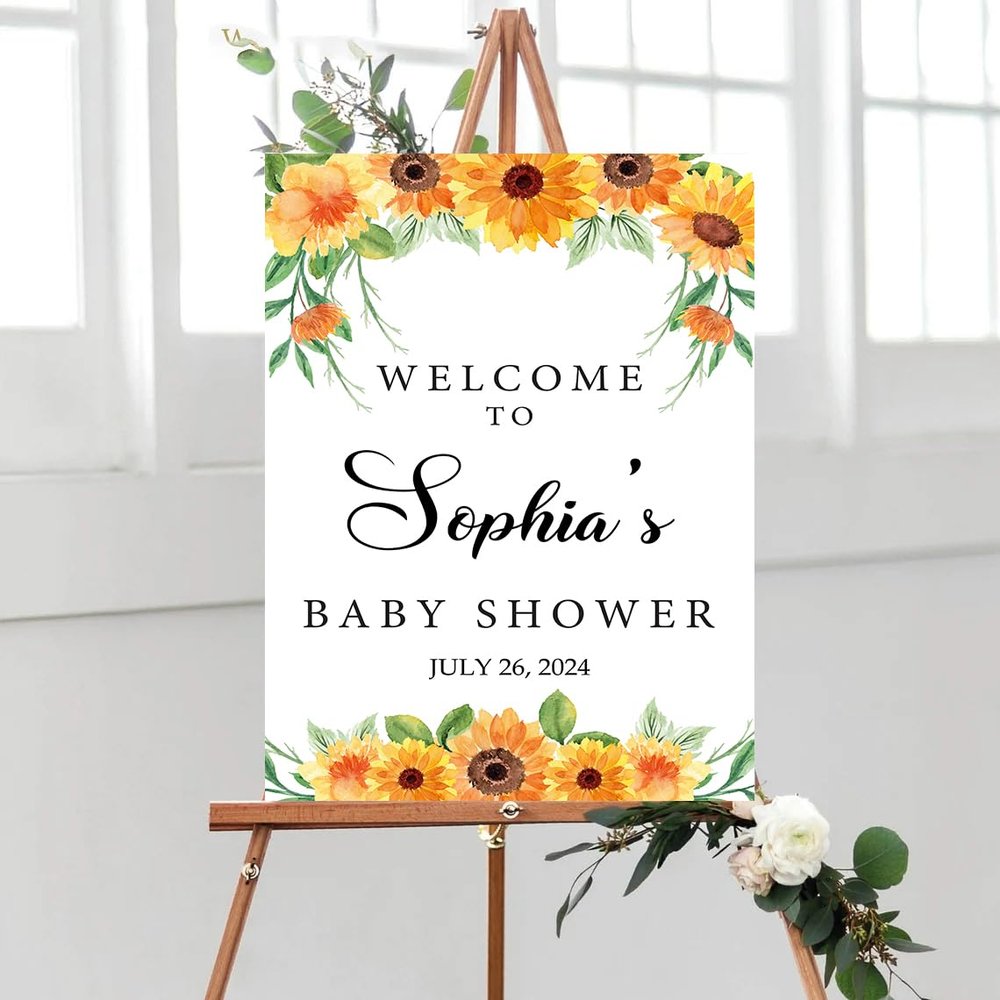 GLAVICY Personalized Baby Shower Welcome Sign, Baby Shower Decoration Customised Baby Shower Party Sign Decor, Baby Shower Sign, Yard Sign Oudoor Party #2