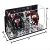 Better Display Cases Acrylic 2 Mini Football Helmet (not Full Size) Display Case with Mirror Case, White Risers Wall Mount and Mirror Base 17" x 6" x 7" (A019/V46) view 2
