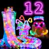 AIRNEY 12 PCS Light Up Glow Sticks - LED Pop Tubes, Glow in The Dark Party Supplies, Sensory Toys Birthday Party Favors for Kids, Light Up Toys Goodie Bag Stuffers Gifts view 1
